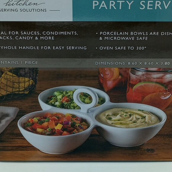 Living Home Trio Party Server - White - Picture 2 of 9